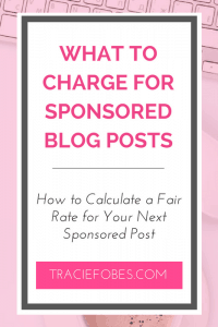 what to charge for sponsored posts